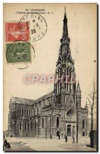 Old Postcard Tourcoing L & # 39Eglise Du Sacre Coeur