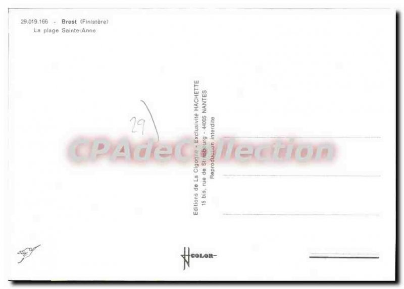 Modern Postcard Brest Beach Sainte Anne