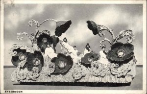 LOS ANGELES CA Knights Templar Parade Electric Floral Float Afternoon Old PC