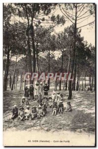 Postcard Old Zion Corner drill Children