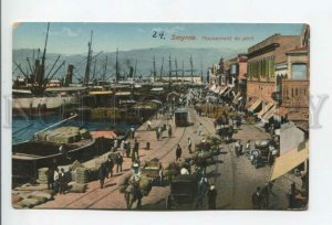 432849 Turkey Smyrne Port of loading ships tram Vintage postcard