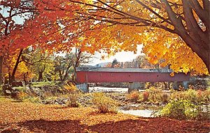 Housatonic River Bridge Scenic Covered Bridge West Cornwall CT 