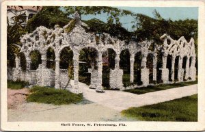Florida St Petersburg Shell Fence 1916