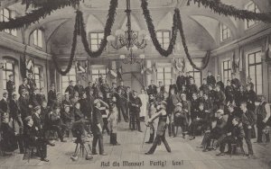 Auf Die Mensur German Fencing Sword Fighting Antique Postcard