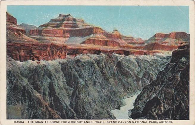 Arizona Grand Canyon The Granite Gorge From Bright Angel Trail Fred Harvey