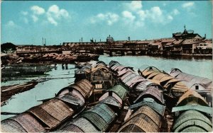 PC CPA PHILIPPINES, PASING RIVER WITH CASCO FREIGHTERS, Postcard (b19078)