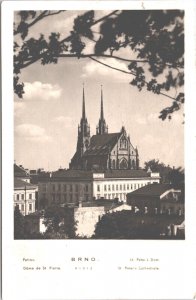 Czech Republic Brno St Peter's Church Vintage RPPC 09.37