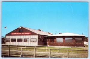 1960-70's BETHANY BEACH DELAWARE HOLIDAY HOUSE RESTAURANT OCEANFRONT POSTCARD