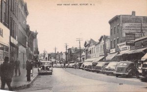 Keyport New Jersey West Front Street Businesses Vintage Postcard U907