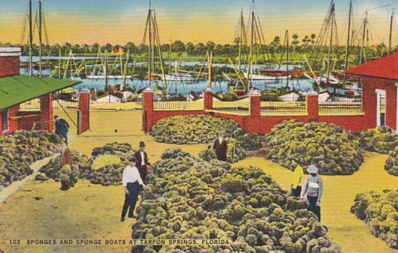 Florida Tarpon Springs Sponges and Sponge Boats