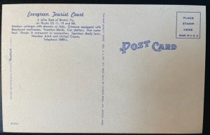 Vintage Postcard 1930-1945 Evergreen Tourist Court, Bristol, Tennessee (TN)