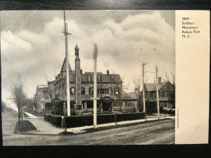 Vintage Postcard 1901-1907 Soldiers Monument Asbury Park New Jersey