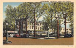 Martinsville Indiana Cohn Barnard Sanitarium Street View Antique Postcard K32189