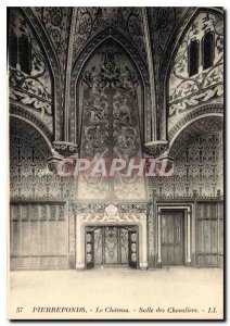 Old Postcard Pierrefonds Chateau Knights Hall