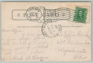 Lincoln Ohio~Public Library Entrance~c1910 Postcard