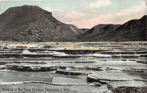 Thermopolis Wyoming~Terraces of Big Horn Springs~Note on Back~c1910 Postcard