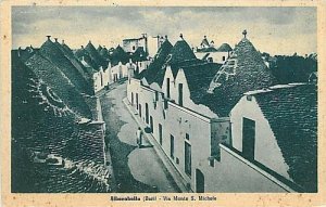 09381 - vintage postcard - bari - alberobello-