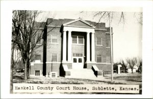 RPPC Haskell County Court House Sublette Kansas Unused Postcard T13