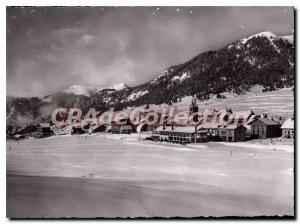 Old Postcard Les Grandes Alpes in Winter Montgenevre H A General view