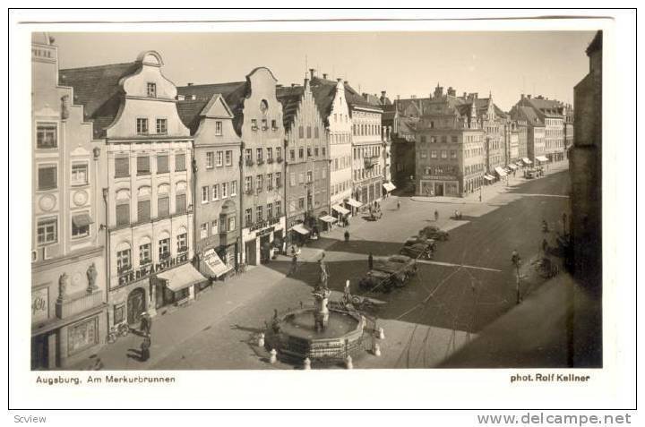 RP; Augsburg , Germany, 1930s; Am Merkurbrunnen