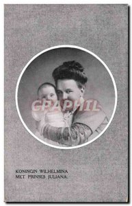 Old Postcard Koningin Wilhelmina puts Prinses Juliana