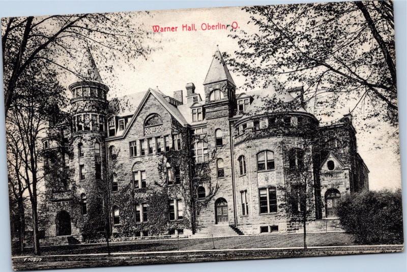 postcard OH -Warner Hall, Oberlin, Ohio