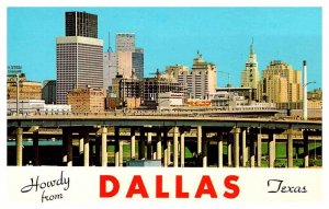 Postcard CITY SKYLINE SCENE Dallas Texas TX AQ1755