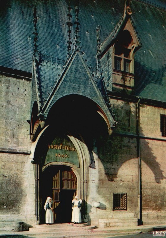 Postcard Beaune Cote D'Or Auvent De L'Entrée L'hotel Dieu Museum Beaune France