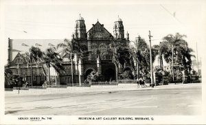 australia, Queensland, BRISBANE, Museum & Art Building (1952) Sidues Series RPPC