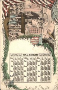 Reading Declaration of Independence American History 1914 Calendar PC