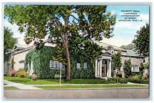 c1940's Peabody Hall Lawrence Conservatory of Music Appleton WI Postcard