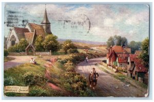 1906 Picturesque Surrey Westcott Church England Oilette Tuck Art Postcard
