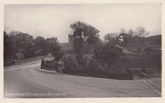 Gargrave Church Yorkshire in 1918 Wartime WW1 Real Photo Postcard