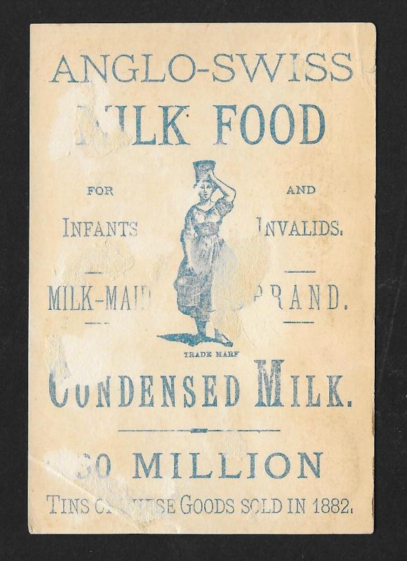 VICTORIAN TRADE CARD Anglo-Swiss Milk Food Kids at the Table