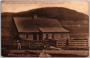 The House Where Col. Baum Died Historical Bennington Vermont VT Antique Postcard