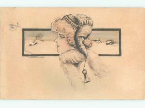 Divided-Back PRETTY WOMAN Risque Interest Postcard AA7901