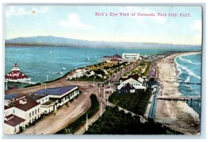 1920 Birds Eye View Coronado Tent City Coastline Coronado California CA Postcard