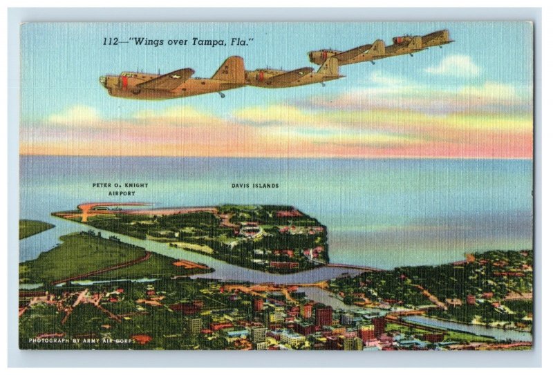 Vintage Wings Over Tampa Fla Postcard P173E