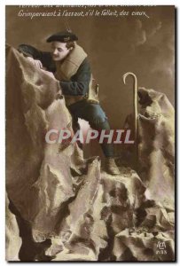 Old Postcard Militaria Alpine Blue Devils Hunters