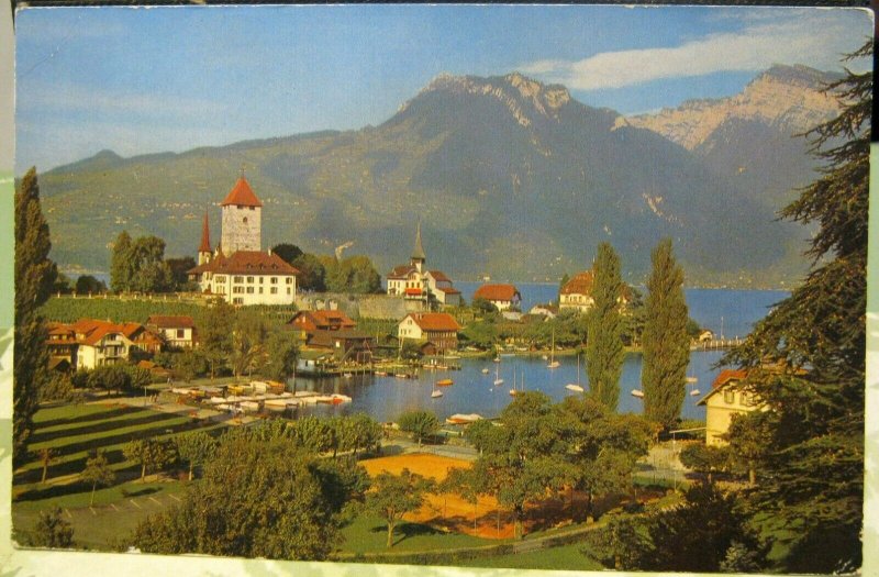 Switzerland Spiez am Thunersee mit Schloss etc - posted
