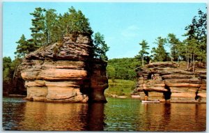 M-30069 Sugar Bowl leftand Grotto Rock in the Lower Dells Wisconsin Dells Wis...