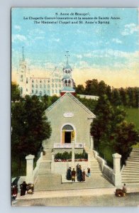 Memorial Chapel, St Anne's Spring, Ste Anne de Beaupre, Quebec, Antique Postcard