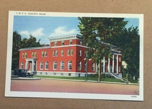 UNUSED .01 LINEN POSTCARD - Y.M.C.A., AUGUSTA, MAINE