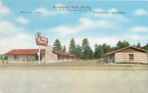 Postcard Arizona Flagstaff Branding Iron Motel Route 66 McGarr Kropp  23-4766
