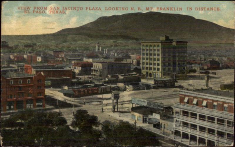 El Paso TX General View c1910 Postcard