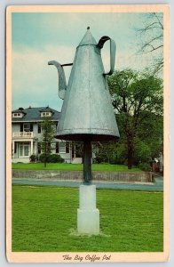 Winston-Salem North Carolina~Big Coffee Pot Across From 3 Story House~1965 PC