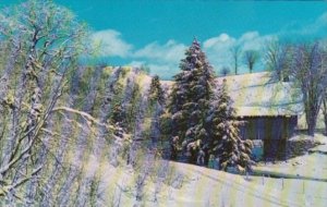 Vermont Jeffersonville Old Covered Bridge In Winter