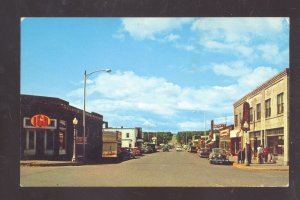 GRAND MARAIS MINNESOTA DOWNTOWN STREET SCENE OLD CARS VINTAGE POSTCARD