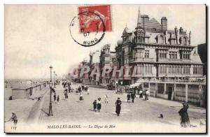 Malo les Bains - La Digue de Mer - Old Postcard