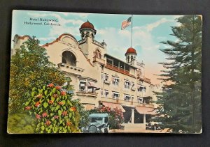 Mint Vintage Hollywood California Hotel Hollywood Razed 1956 Postcard